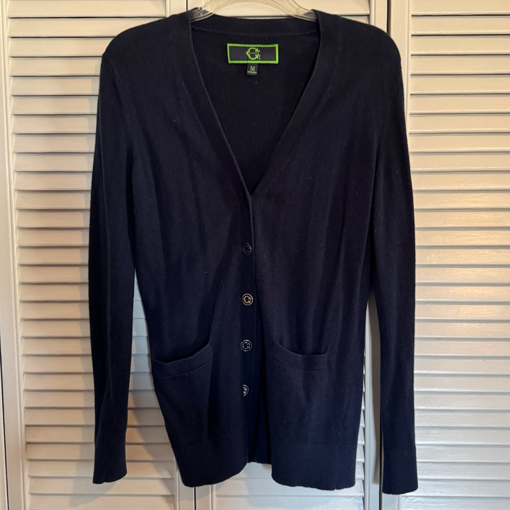 c wonder navy cardigan